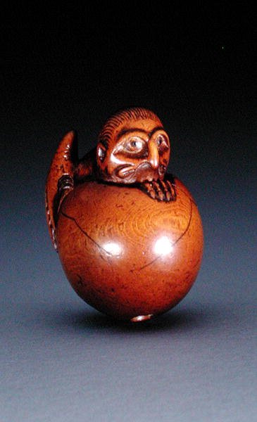 Netsuke depicting tengu no tamago, c.1770-90 by Jobun